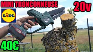 LIDL minitronconneuse 20V PARKSIDE PGHSA 20Li B1 X20VTEAM Cordless Pruning Saw mini chainsaw [upl. by Seugram289]