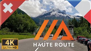 DRIVING through HAUTE ROUTE Martigny CHChamonix FR SWITZERLANDFRANCE I 4K 60fps [upl. by Aihsel437]