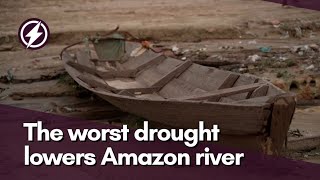 Worst drought on record lowers Amazon rivers to all time lows [upl. by Irotal]