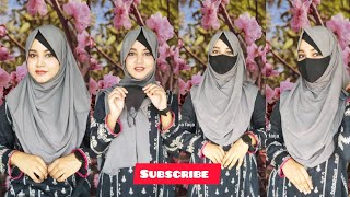 Hijab Tutorial with Mask  মাস্ক এর সাথে হিজাব বাঁধার নিয়ম  Fowjia Faija 👑 viral trending [upl. by Bauske]