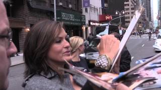 Mariska Hargitay arriving at Letterman Show [upl. by Shulamith]