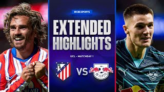 Atlético Madrid vs RB Leipzig Extended Highlights  UCL League Phase MD 1  CBS Sports Golazo [upl. by Enoved]