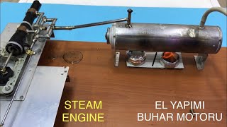 EL FENERİNDEN BUHAR MOTORU YAPIMI  BUHAR MAKİNESİ YAPIMI  STEAM ENGİNE  How to Make Steam Engine [upl. by Kile]