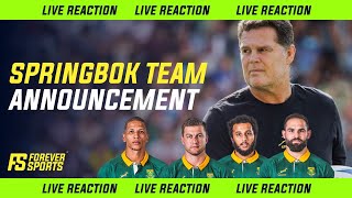 SPRINGBOK TEAM VS WALES REACTION SHOW  Rugby News Live Stream [upl. by Enihsnus]