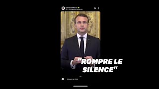 Contre le harcèlement scolaire Macron sadresse aux élèves quotcomplicesquot [upl. by Yrellih915]