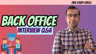 Back Office Interview Questions And Answers [upl. by Egduj5]