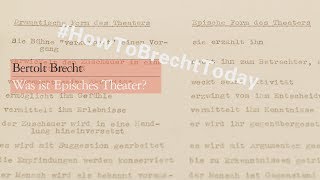 »Was ist Episches Theater« – Bertolt Brecht [upl. by Delmer]