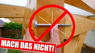 VERMEIDE diese FEHLER beim bau einer Terrassenüberdachung  MrHandwerk [upl. by Thesda]