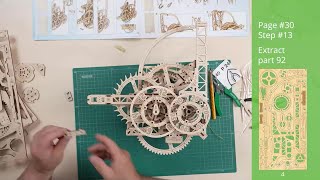 Ugears Aero Clock Wall clock with pendulum Assembly Video  English Subtitles [upl. by Ellekcim]