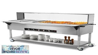 VEVOR 5Pan Commercial Food Warmer 5 x 206QT Electric Steam Table 3750W Review [upl. by Gierk861]