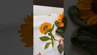 Sunflower paint 🎨🌻🎨🎨🖌️ foryou sunflower shortsads paintingkesebnaye viralvideo shorts [upl. by Duval781]