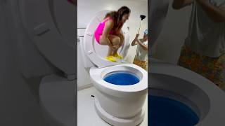 My GENIE Granted My 3 Wishes in the Worlds Largest Toilet After I Jumped In shorts [upl. by Kliber]