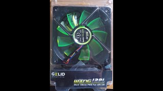 Gelid Solutions Wing 12 PL 120 PWM White LEDs Fan Review Pt 1 [upl. by Kabab]