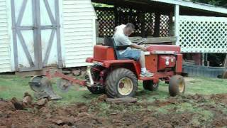 Wheel Horse D200 plowing [upl. by Lenoyl716]