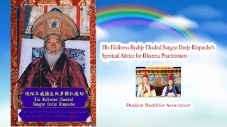 His Holiness Kyabje Chadral Sangye Dorje Rinpoches Spiritual Advice for Dharma Practitioners [upl. by Odnesor111]