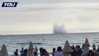 TERRACINA AIR SHOW JET DELLAERONAUTICA SI SCHIANTA IN MARE DURANTE LESIBIZIONE [upl. by Auqenet]