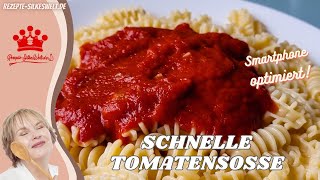 Schnelle Tomatensoße mit nur 3 Zutaten Silkeswelt [upl. by Eilrahs668]