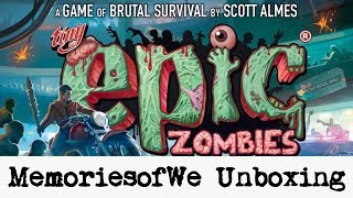 Unboxing Tiny Epic Zombies  Deluxe Edition [upl. by Are]