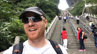 Tianmen Mountain Part 1 Zhangjiajie China Walkabout 天门山 [upl. by Oiracam]