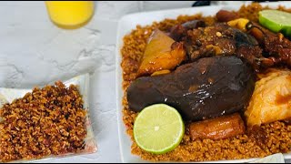 Thiebou dieune bou khonk Riz au poisson rouge  recette sénégalaise [upl. by Eldwin408]