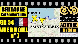 VUE DU CIEL JOUR7 Bretagne GR34 St St GuireucErquy TrekVlog sur le chemin de Lionel de Compostelle [upl. by Rodolphe]
