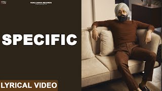 Specific  Tarsem Jassar  Wazir Patar  DEFCON1  Punjabi Songs 2022  Lyrical Video [upl. by Robbins]