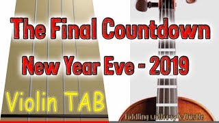 The Final Countdown  New Years Eve 2019  EUROPE  Violin  Play Along Tab Tutorial [upl. by Bouzoun518]