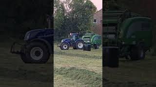 Pressage De Foin Avec New Holland T7210 newhollandagriculture farming agriculture farmer agri [upl. by Roarke]