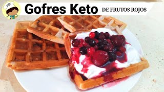 GOFRES KETO CHAFLES KETO  CETOGENICOS  SIN GLUTEN  SIN LÁCTEOS Desayuno Keto dulce [upl. by Cheung]