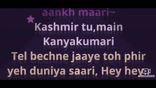 Kashmir mein tu Kanyakumari karaoke with female voice Chennai express Sunidhi arjit [upl. by Roper101]