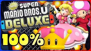 New Super Mario Bros U Deluxe 🌰 S6 Fire Bar Cliffs 🌰 100 All Star Coins [upl. by Oran580]