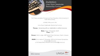 Unisa Giyani Stakeholder Relations Function [upl. by Rockwood]