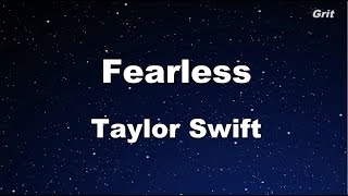 Fearless  Taylor Swift Karaoke【No Guide Melody】 [upl. by Sesylu494]