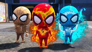 EVOLUÇÃO DE TODOS OS BEBE ARANHA ELEMENTAL no GTA 5 [upl. by Emelia525]