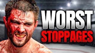 WORST Late Stoppages In UFC [upl. by Lesde]