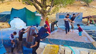 🪣🧼quotAmir and family Installing a Water Heater amp Washing Rugs A Family Day at the Farmquot🧹 [upl. by Lindsley]