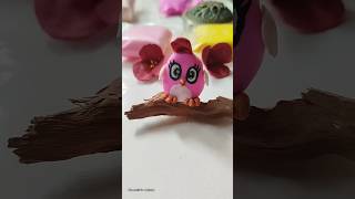 clayart Cute Clay Bird🕊Clay Craft Ideas😱shortsyoutubeshortsartbirdsdiyhandmadecrafttrending [upl. by Ebarta]