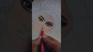 Durga Mata drawing ✏️❤️  Navratri drawing  Navratri Special durgapuja durgamaa [upl. by Meil]