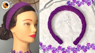 How To Wrap a Headband  Basic  Alice Band DIY [upl. by Warford]