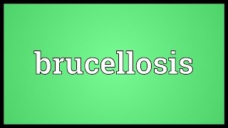 Brucellosis Meaning [upl. by Hakkeber]