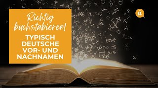 Typische deutsche Vor und Nachnamen lernen 🩺📚 [upl. by Darla]