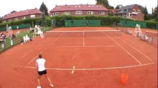 Tennis Drill Hitting CrossCourt [upl. by Enohpesrep]