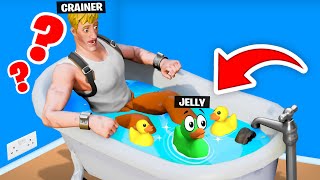 Jelly Watched Me Take A BATH In Fortnite Prop Hunt [upl. by Artenahs800]