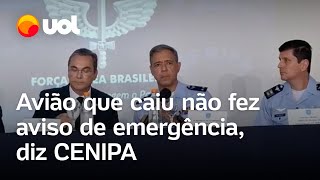 Queda de avião CENIPA diz que não houve aviso de emergência antes de aeronave da Voepass cair [upl. by Akirahc]