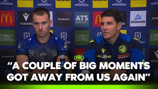 Barrett reflects on encouraging signs despite another Eels loss  Parramatta Press Conference [upl. by Annoled]