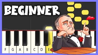 THE GODFATHER  BEGINNER PIANO  EL PADRINO  PIANO FÁCIL [upl. by Geoffrey]