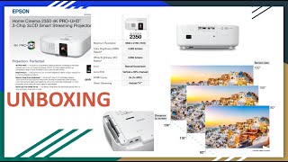 Epson Home Cinema 2350 4K Projector w streaming stick Unboxing amp 1st impressions [upl. by Halladba]