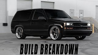 Build Breakdown 98 Chevy Tahoe 2 door lowered on Welds 4K [upl. by Acisset597]