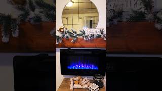 Amazon DIY Fireplace amp Mantel  Renter Friendly homedecor fireplace diywalldecor manteldecor [upl. by Sew]