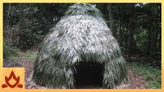 Primitive Technology Thatched Dome Hut [upl. by Koren]